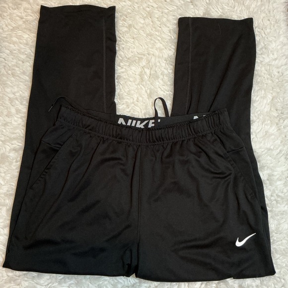 Nike Pants - Nike Dri Fit Black Athletic Track Pants Gym Workout Athletic Joggers Size L